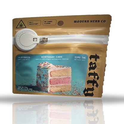 Modern Herb Co live resin THC taffy 5ct bag — Birthday Cake (Hybrid)
