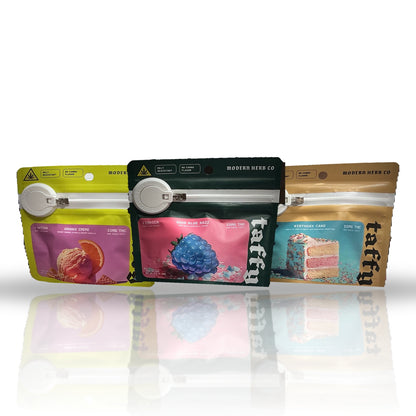 Modern Herb Co live resin THC taffy 5ct bag — all flavors
