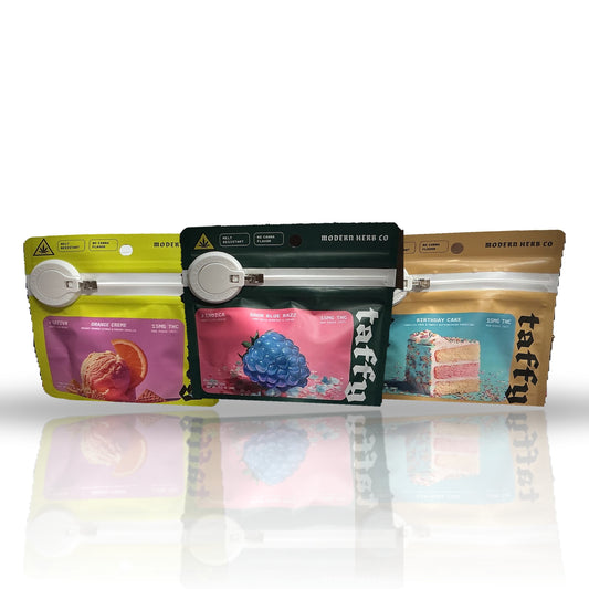 Modern Herb Co live resin THC taffy 5ct bag — all flavors