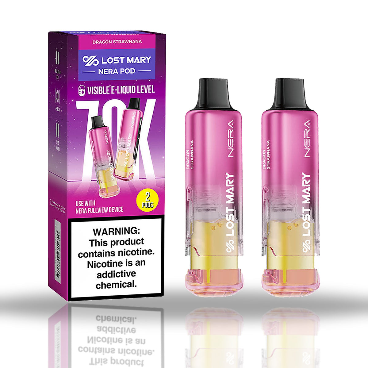 Dragon Strawnana — 2-pod pack — Lost Mary NERA Pods 70K