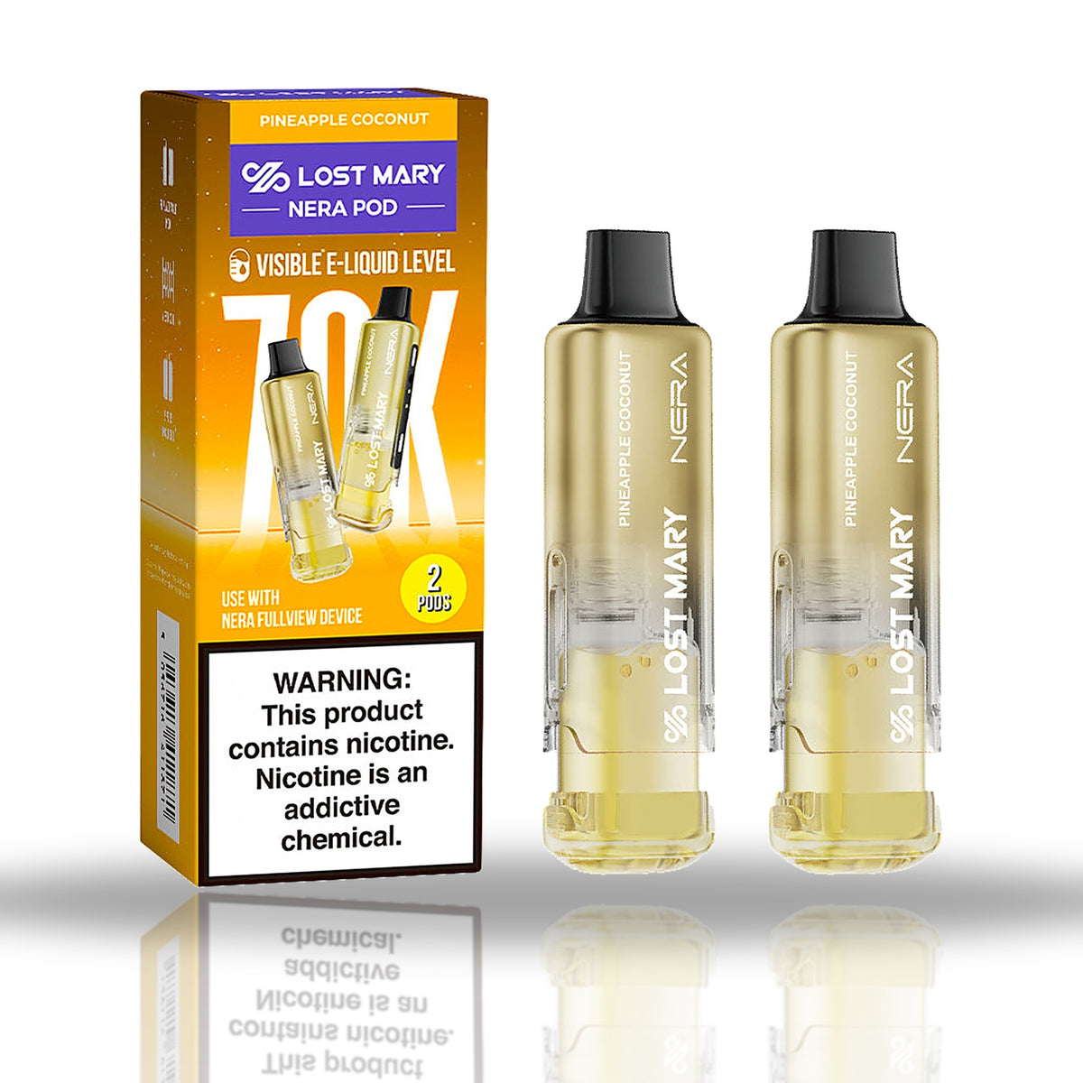 Pineapple Coconut — 2-pod pack — Lost Mary NERA Pods 70K