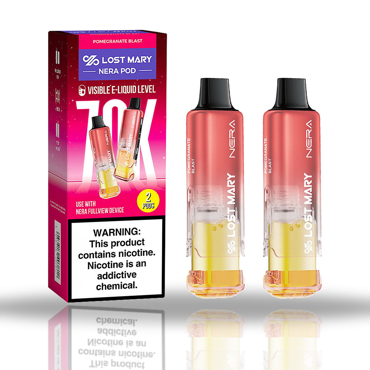 Pomegranate Blast — 2-pod pack — Lost Mary NERA Pods 70K