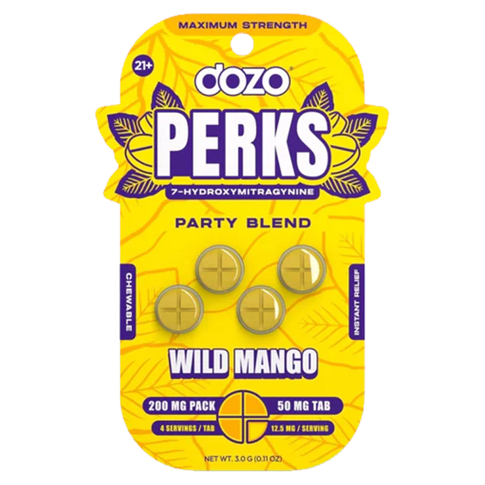 DOZO Perks 7 Hydroxymitragynine 200 MG Pack 50MG Per Tablet