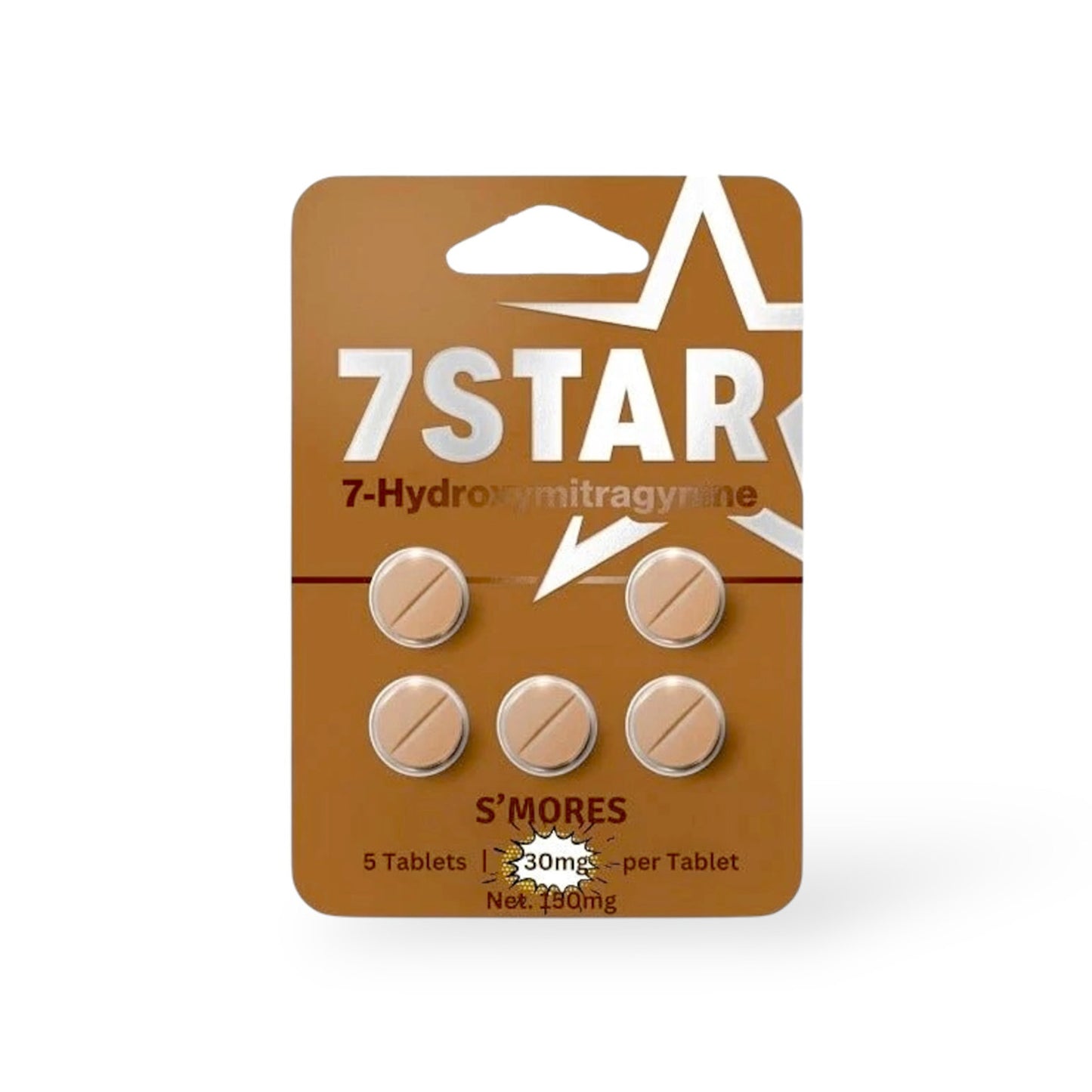 7 Star 7-Hydroxymitragynine 30Mg Per Tab(5 Pack) - label and ingredients
