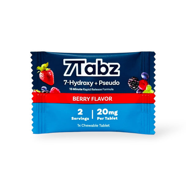 7Tabz 7-Hydroxymitragynine + Pseudo Pure Extract Tablets 5x Max Strength 20mg - close up detail