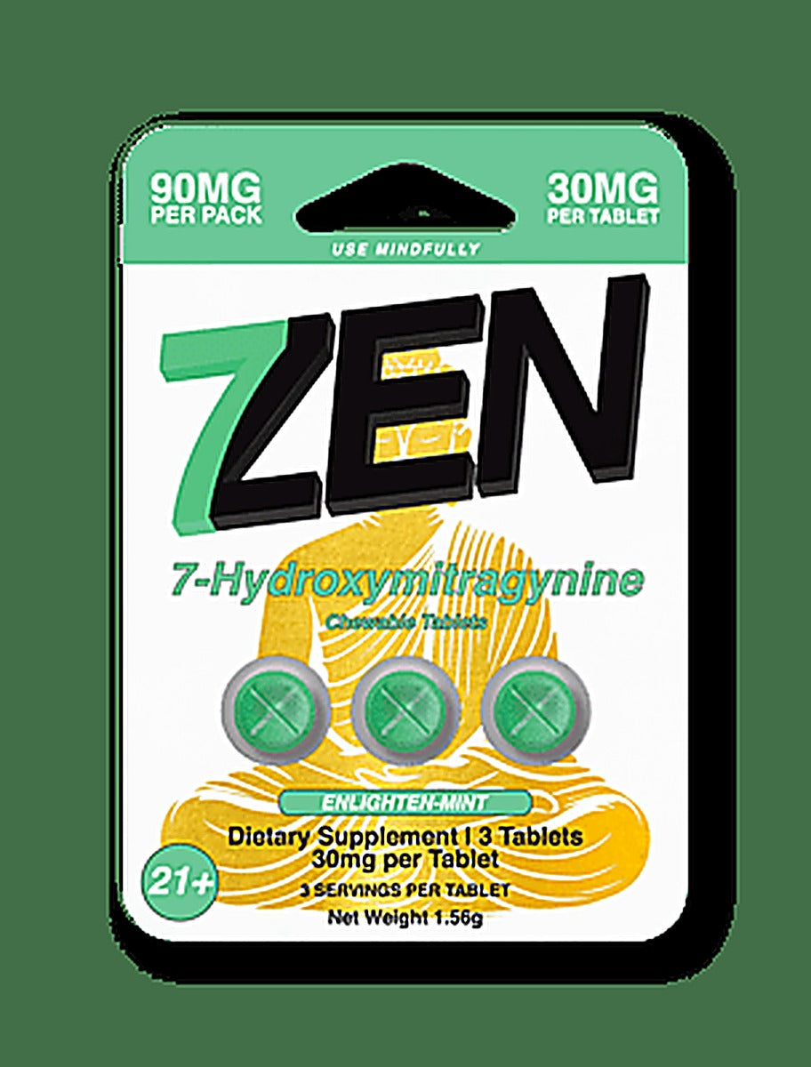 7Zen 7-Hydroxymitragynine 30MG 3 Pack Enlighten-Mint Blend packaging