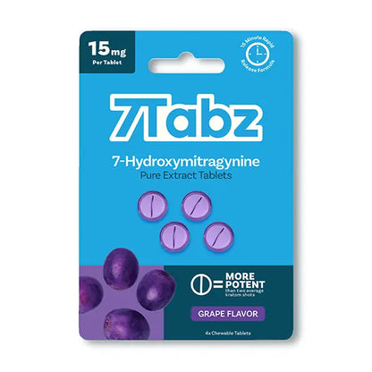 7Tabz 7-Hydroxymitragynine Kratom Extract Tablets (4x15MG) - side view