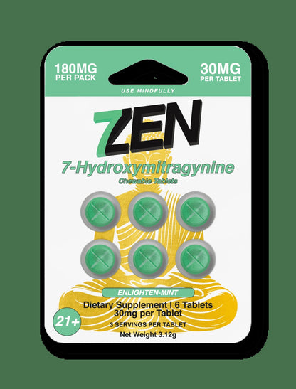 7Zen 7-Hydroxymitragynine 30MG Enlighten-Mint Blend close-up