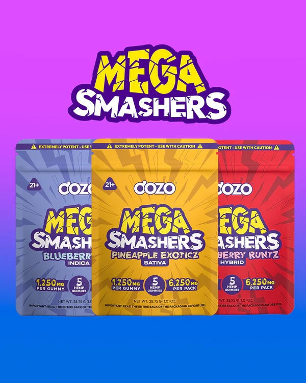 DOZO D9 MEGA Smashers Gummies 6,250MG Total (5pc) - Additional View