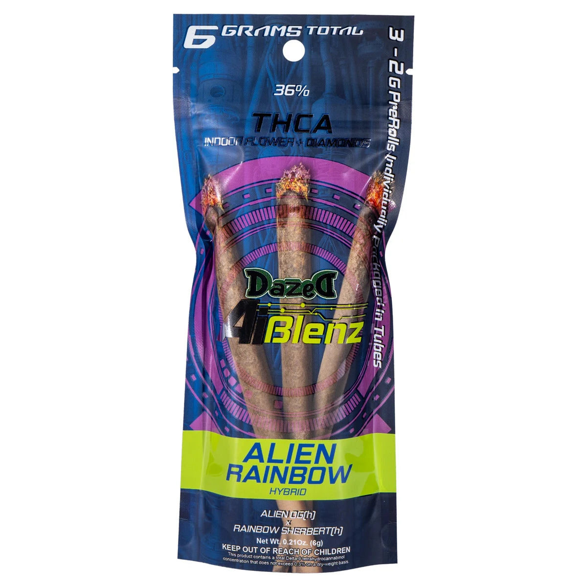 Dazed 3-Pack AI Blenz THCA Pre-Roll 6g