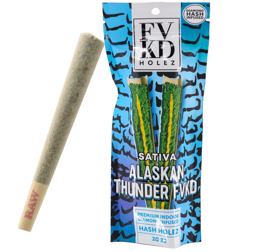 FVKD Diamond Infused Hash Holes - Alaskan Thunder Pre Roll Front Min