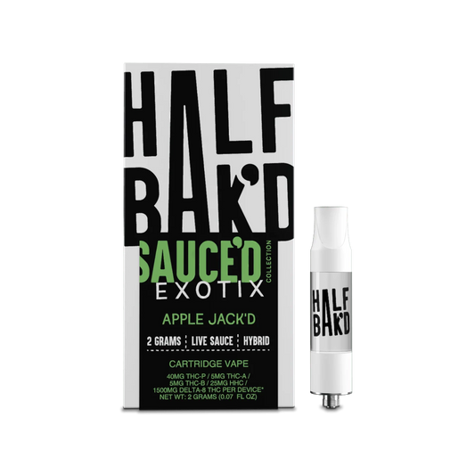 Half Bakd Sauced Exotix Live Sauce THCP 2g Cart
