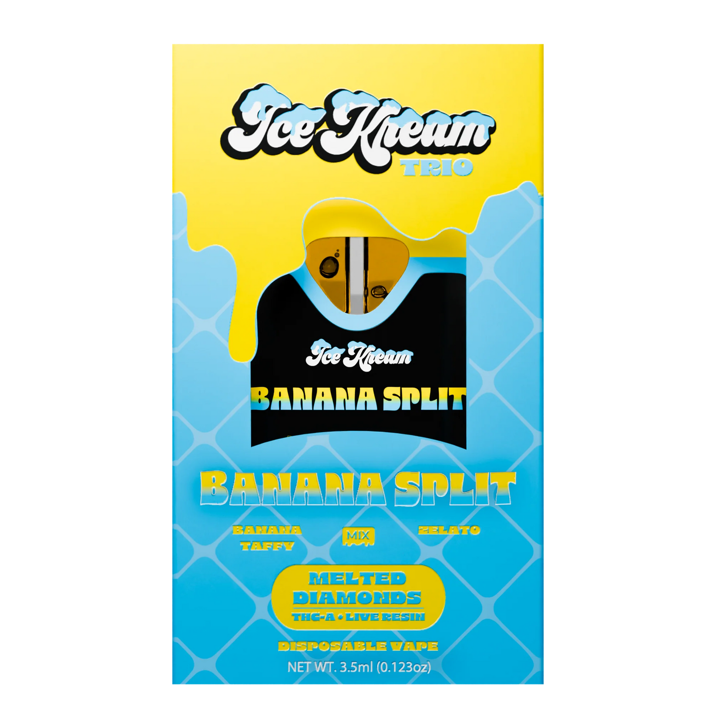 Ice Kream Trio 3.5G Melted Diamonds (THCA+Live Resin) Disposable