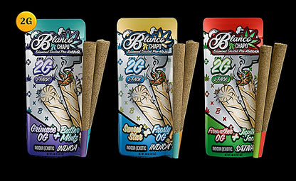 Blanco Chapo Diamond Dusted Pre-Rolls 2PK (4g Total) - Side View