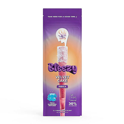 Bleezy THC-A Diamond Infused 2.2 Gram Rose Blunt Preroll - Side View