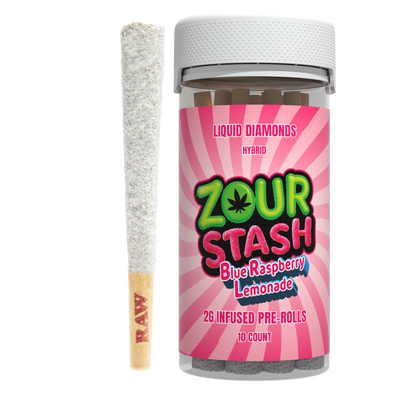 Zour Stash Liquid Diamonds 2G Infused Pre-Rolls 10 Count