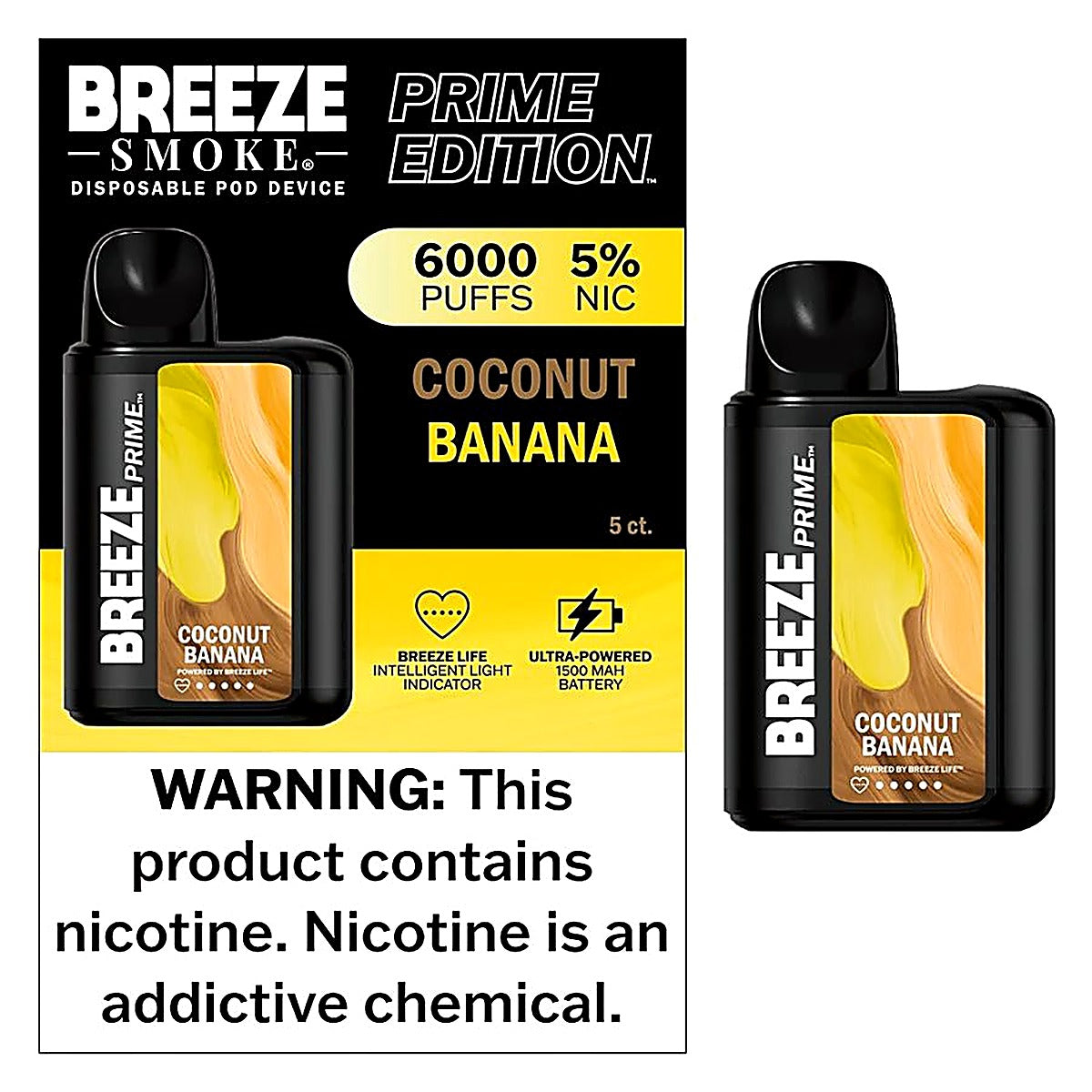 Breeze Prime Edition 6000 Coconut Banana - image 2