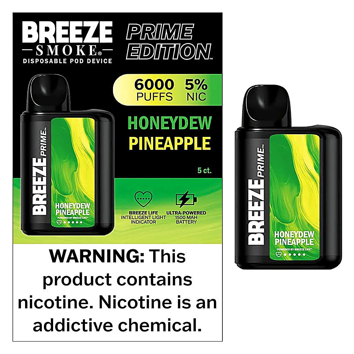 Breeze Prime Edition 6000 Honeydew Pineapple - image 2