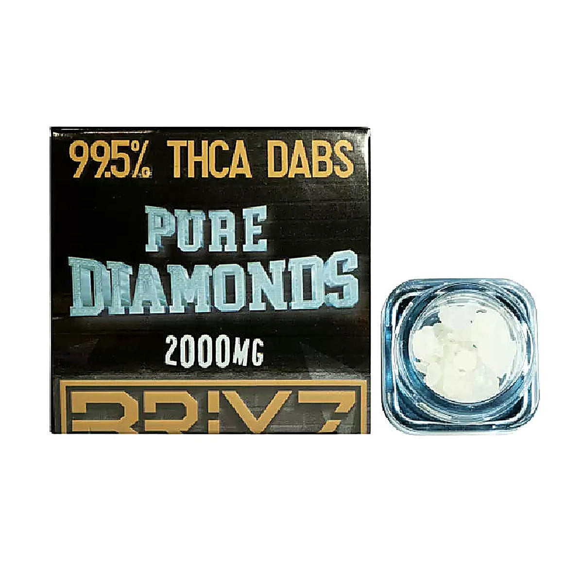 Brixz 99.5% THCA Dabs Pure Diamond 2000MG - Front View