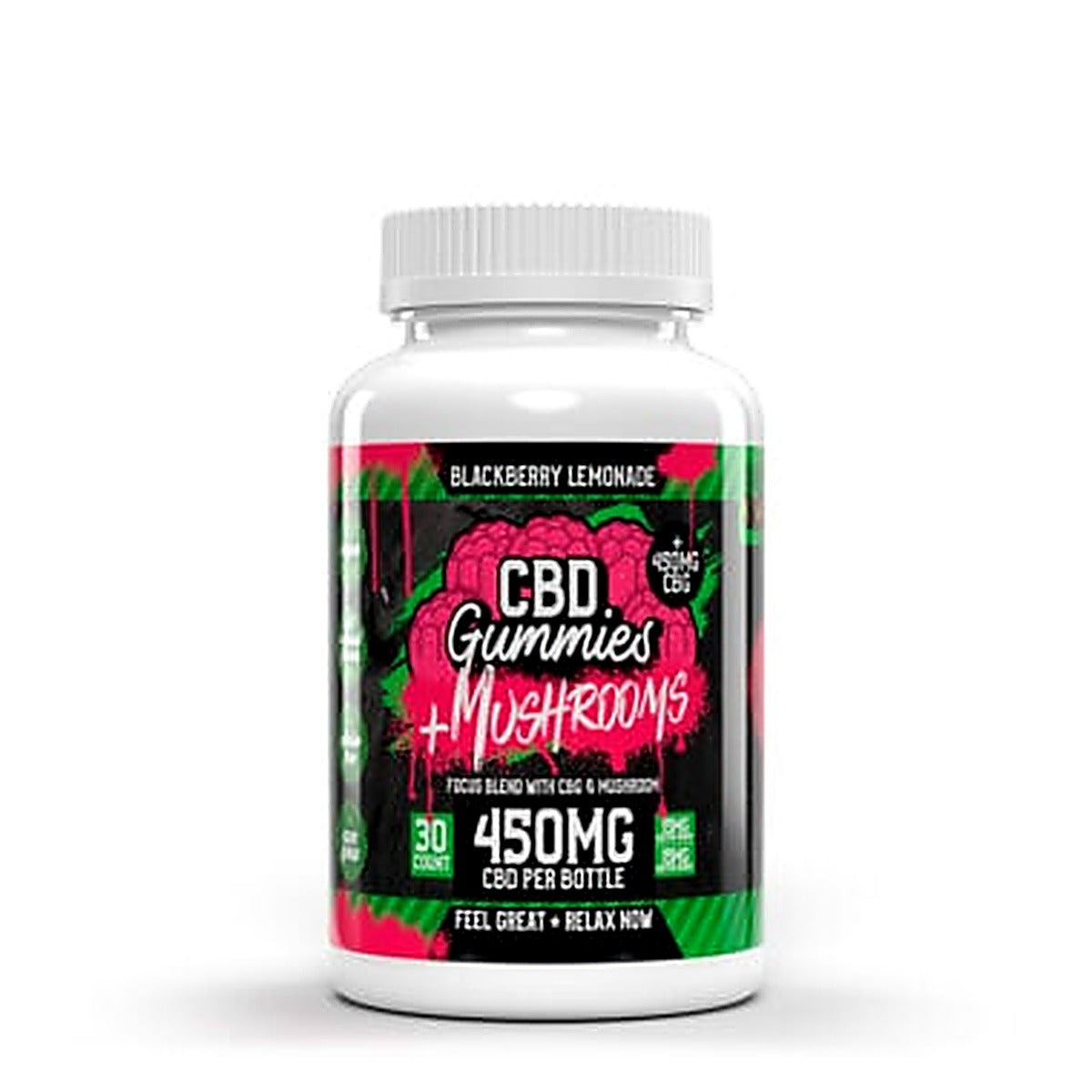 CBD Gummies + Mushrooms 450 MG Blackberry Lemonade - product image