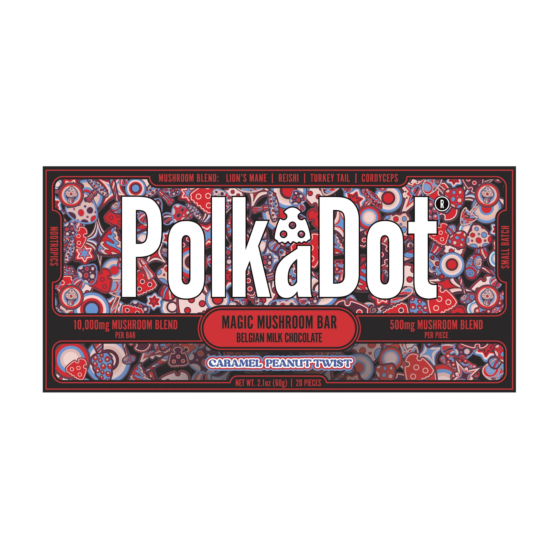 PolkaDot Mushroom Blend Chocolate Bar 500mg