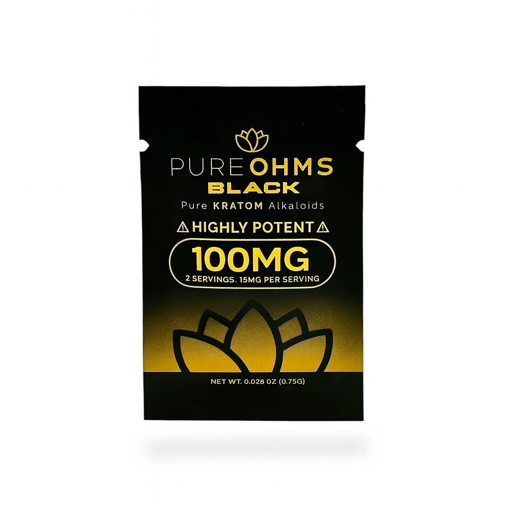 Pure OHMS Black 100MG 7-Hydroxymitragynine Tablet