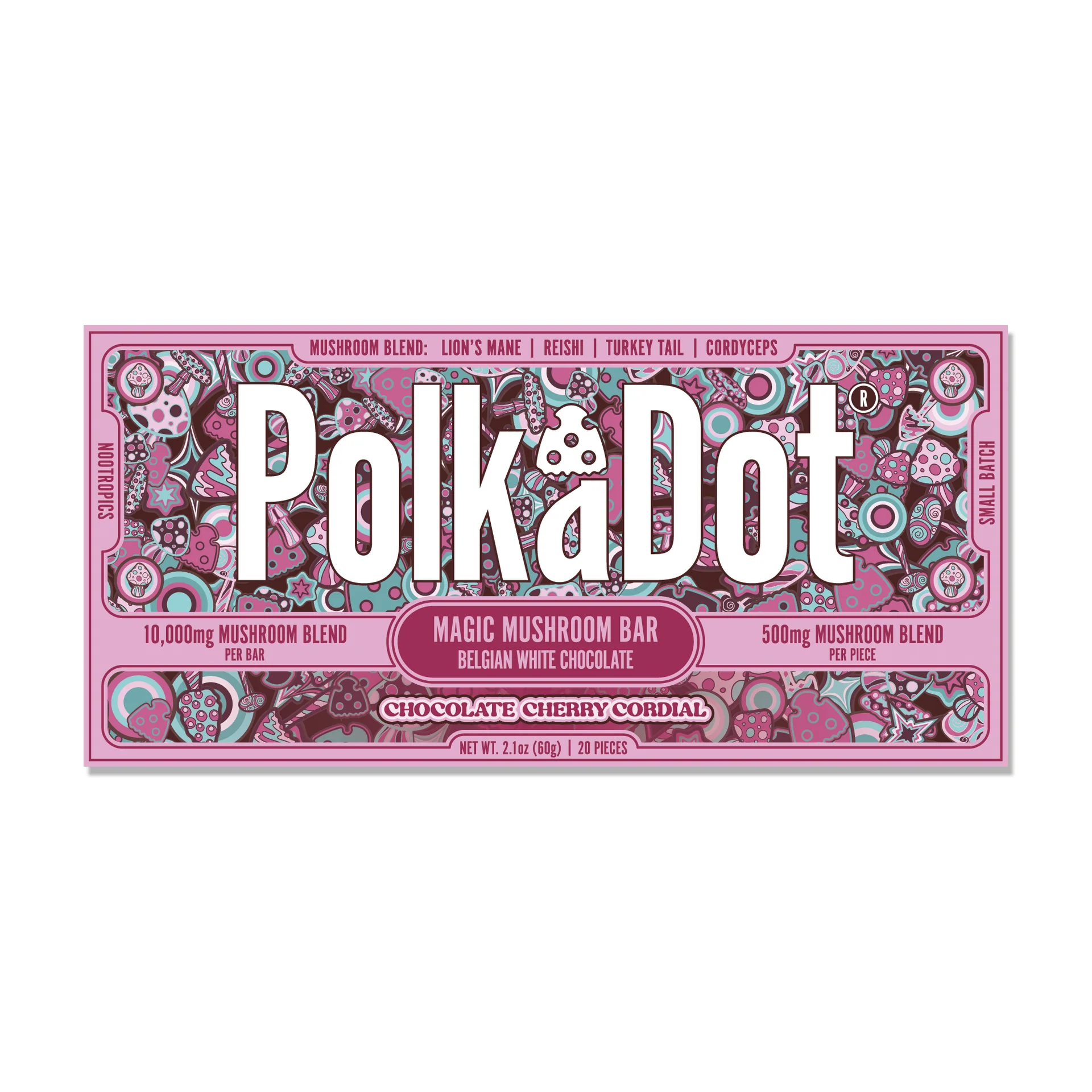 PolkaDot Mushroom Blend Chocolate Bar 500mg