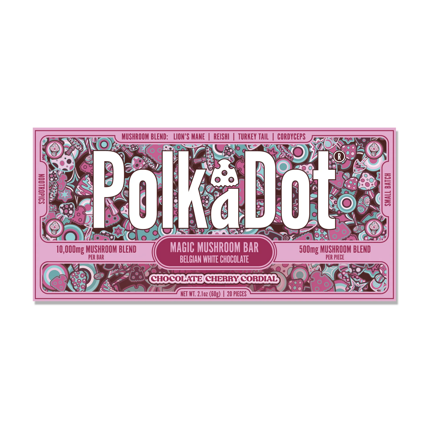 PolkaDot Mushroom Blend Chocolate Bar 500mg