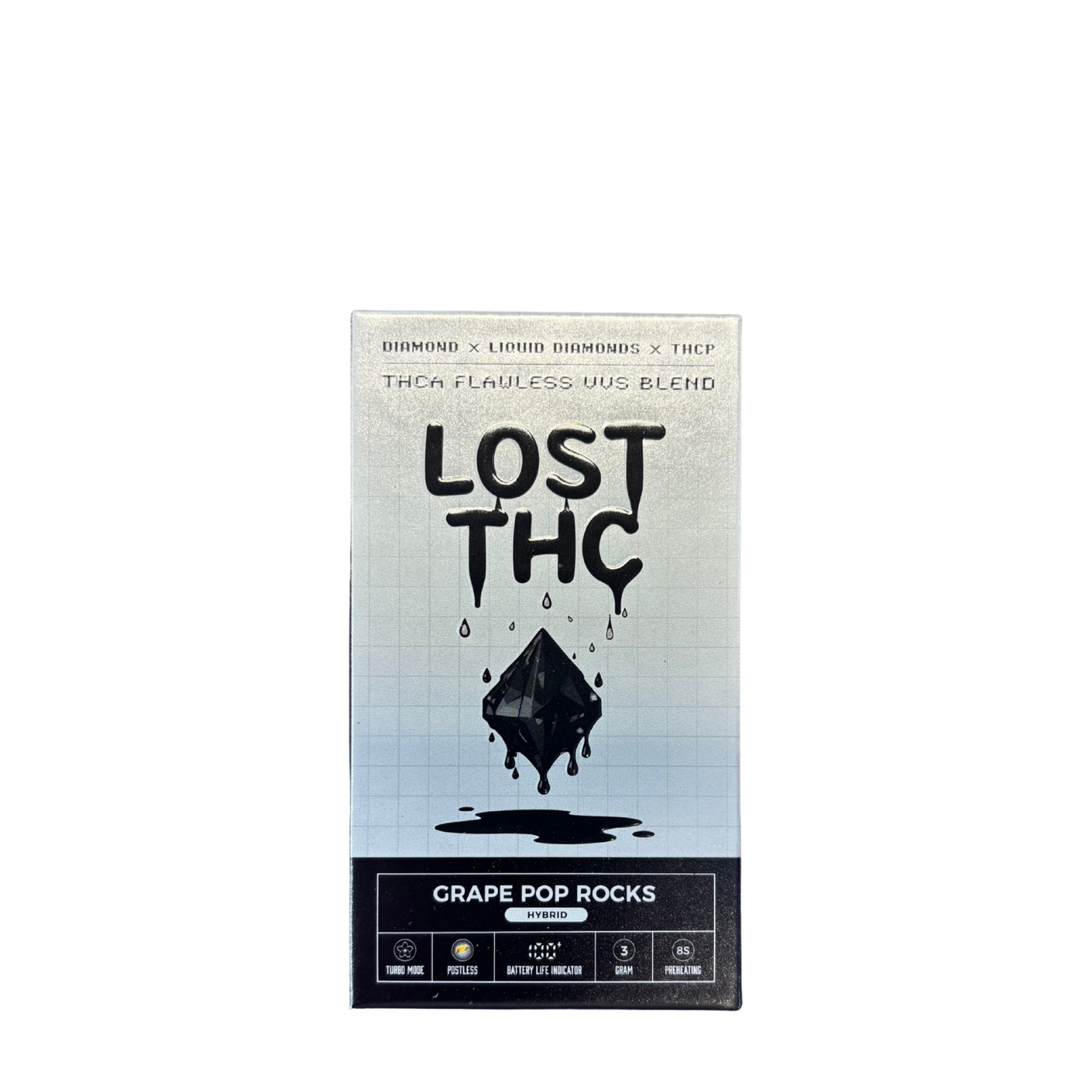 Lost THC Flawless VVS Blend Liquid Diamonds THCP Disposable 3G