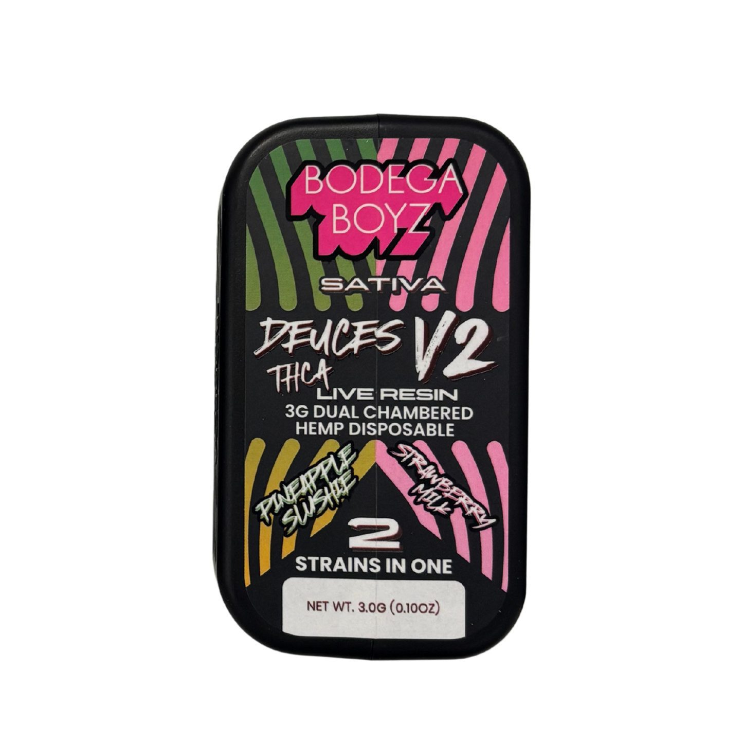 Bodega Boyz Deuces V2 THCA Live Resin 3G Dual Chambered Hemp Disposable - image 5