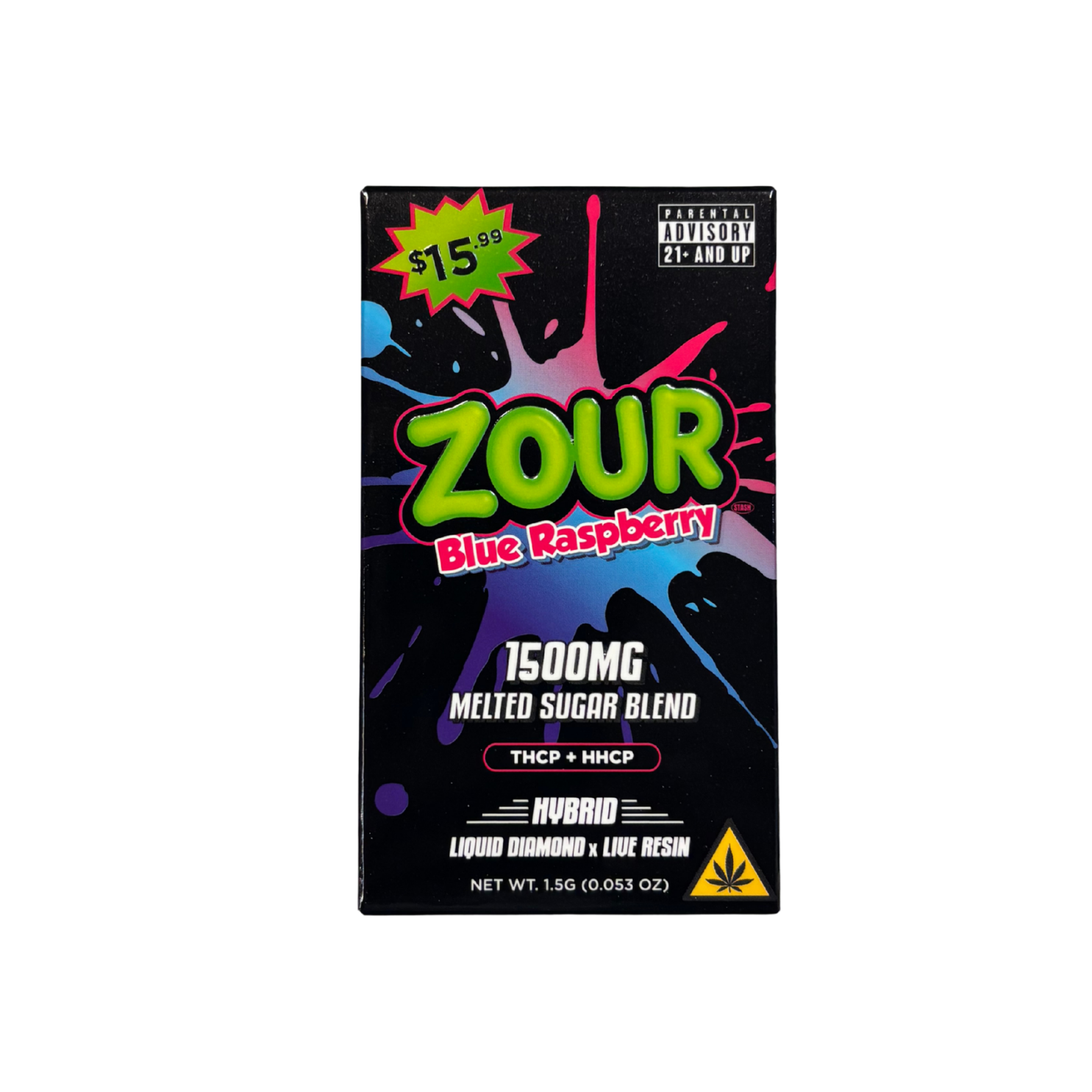 Zour THCP+HHCP Liquid Diamond x Live Resin 1.5G Melted Sugar Blend Disposable - product image