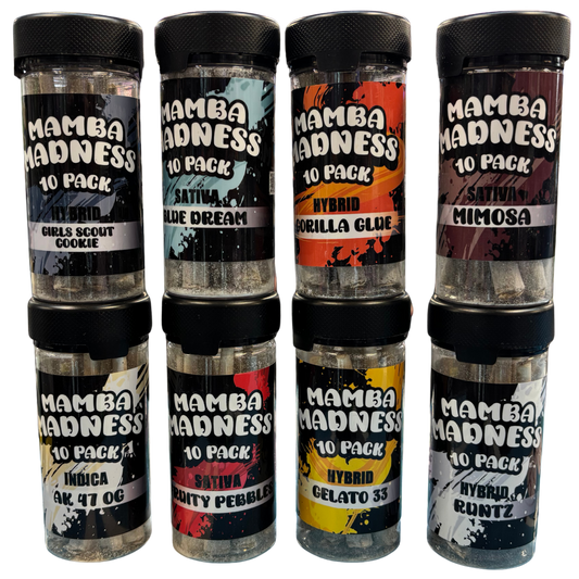 MAMBA 10 Pack Diamond Dusted Premium Prerolls (2g each)