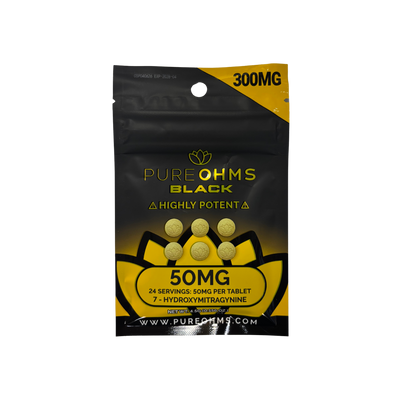 Pure OHMS Black 6x50MG Per Tablet (300MG Total)