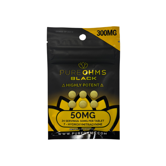 Pure OHMS Black 6x50MG Per Tablet (300MG Total)