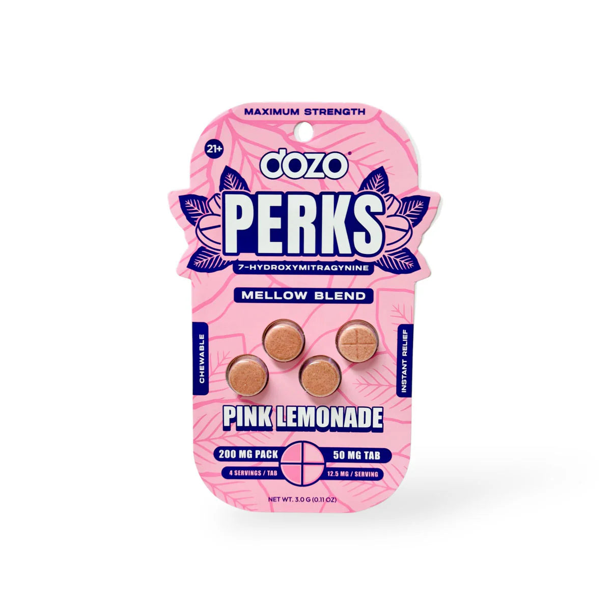 DOZO Perks 7 Hydroxymitragynine 200 MG Pack 50MG Per Tablet