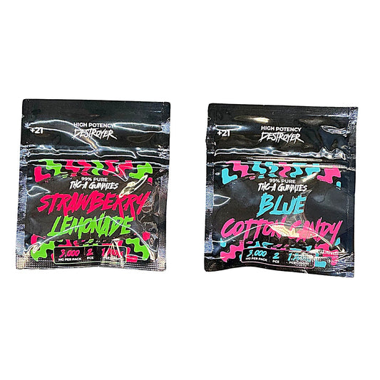 Destroyer High Potency 99% Pure THCA Gummies 2x1,500MG (3,000MG Total) - Main Image