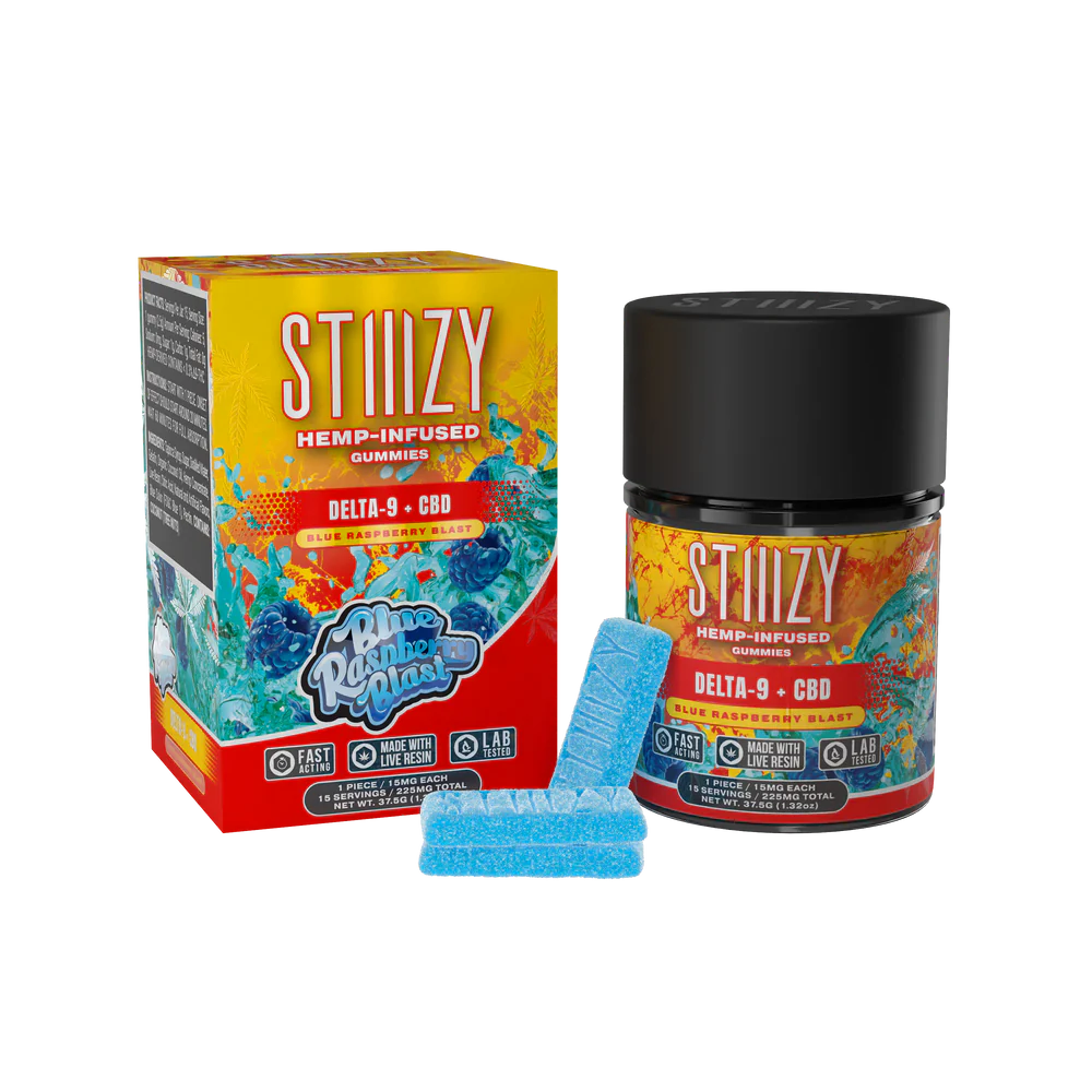 Stiiizy Delta 8 Hemp-Infused Gummies 15 MG Per Gummy(15 Count)