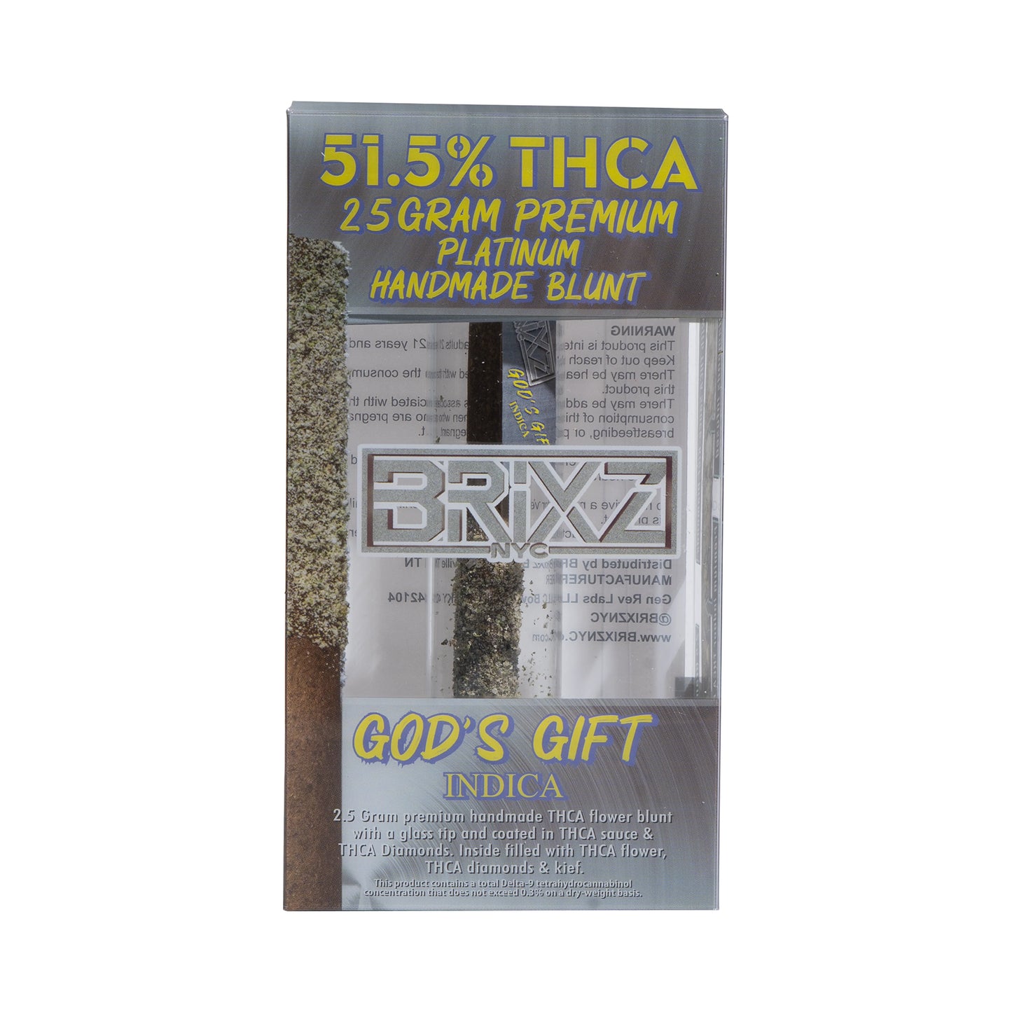 Dazed Brixz Premium Platinum THC-A Handmade Blunt 2.5G
