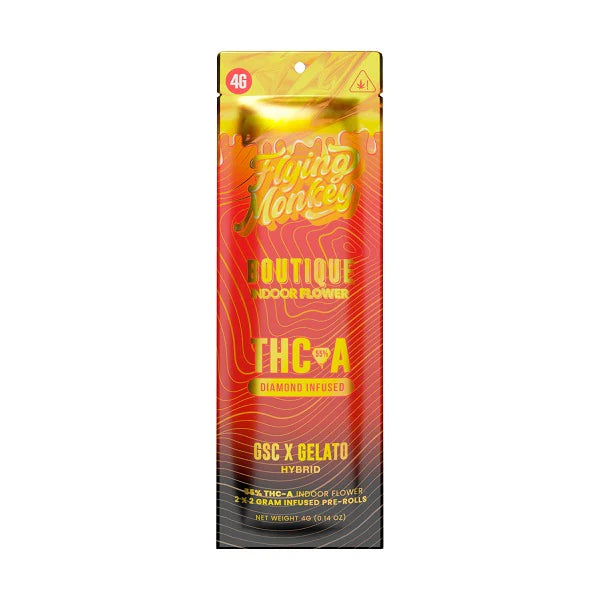 Flying Monkey 42.0 THC-A Diamond Infused Pre-Roll 2PK