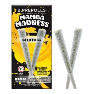 Mamba Madness 2 Prerolls Glazed With Diamonds(4g Total) - Additional View