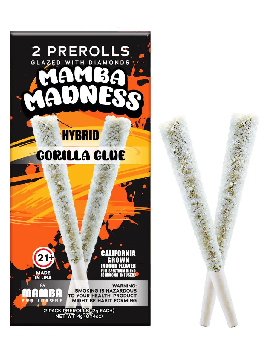 Mamba Madness 2 Prerolls Glazed With Diamonds(4g Total) - View 7