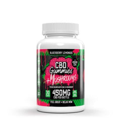 CBD Gummies + Mushrooms 450 MG Blackberry Lemonade