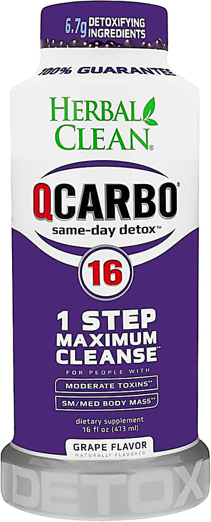 Herbal Clean QCarbo Same Day Detox 16 1 Step Maximum Cleanse - Side View