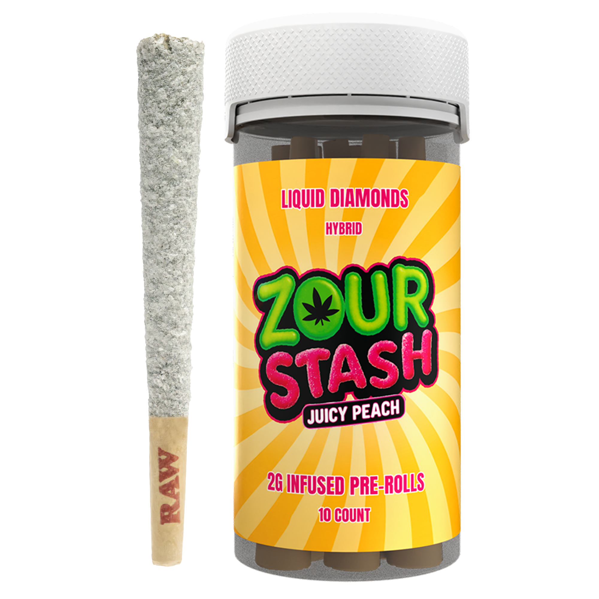 Zour Stash Liquid Diamonds 2G Infused Pre-Rolls 10 Count