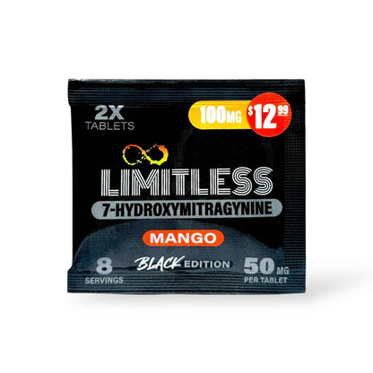 Limitless 7-Hydroxymitragynine Black Edition 100Mg 2x 50Mg Tablets