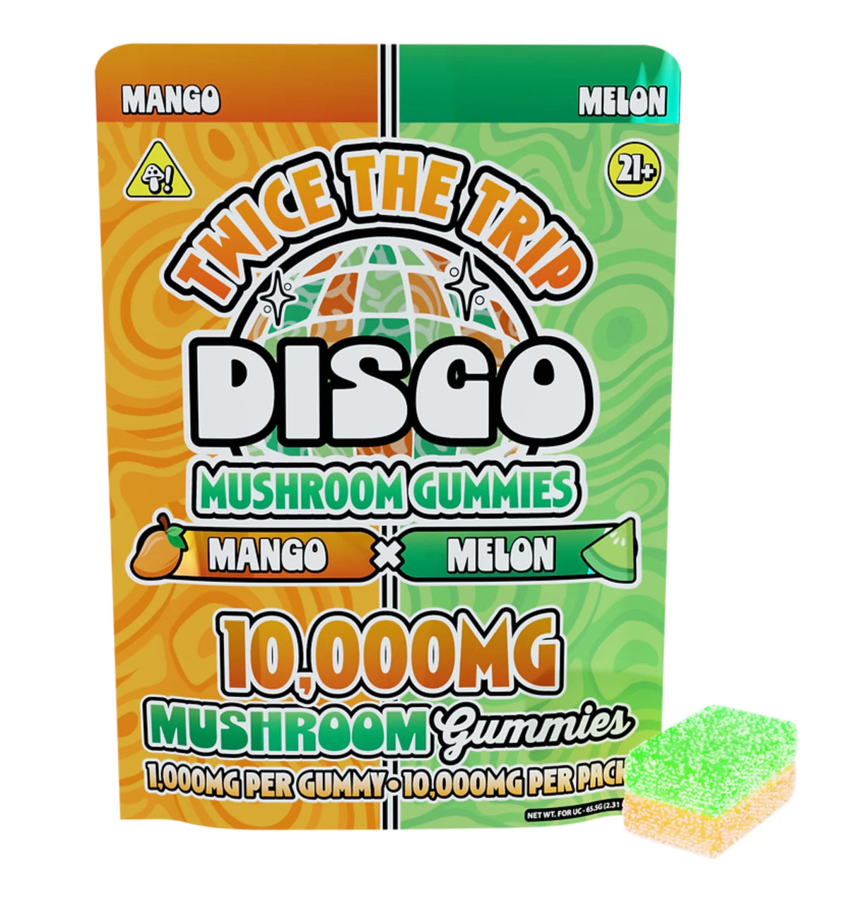 Disco Twice the Trip Mushroom Gummies 2ct (2,000MG Total)