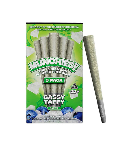 Munchies THC-A Diamond Infused Prerolls 5 Pack(5g) - Additional View