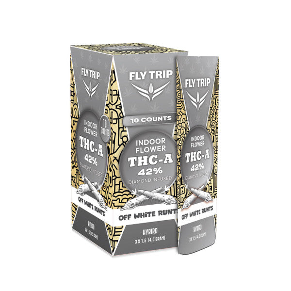 Fly Trip Indoor Flower THC-A 42% Diamond Infused Pre-Roll 3ct x 1.5G(4.5 Gram Total)