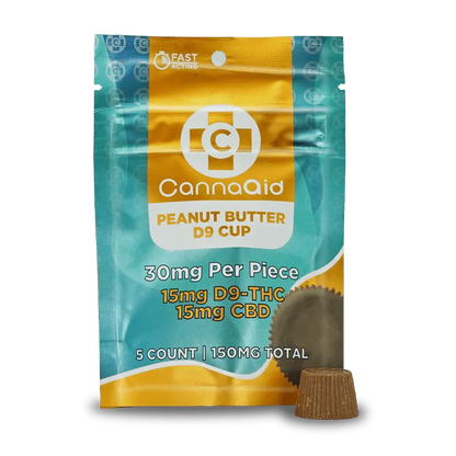 CannaAid Peanut Butter D9 Cup - Front View
