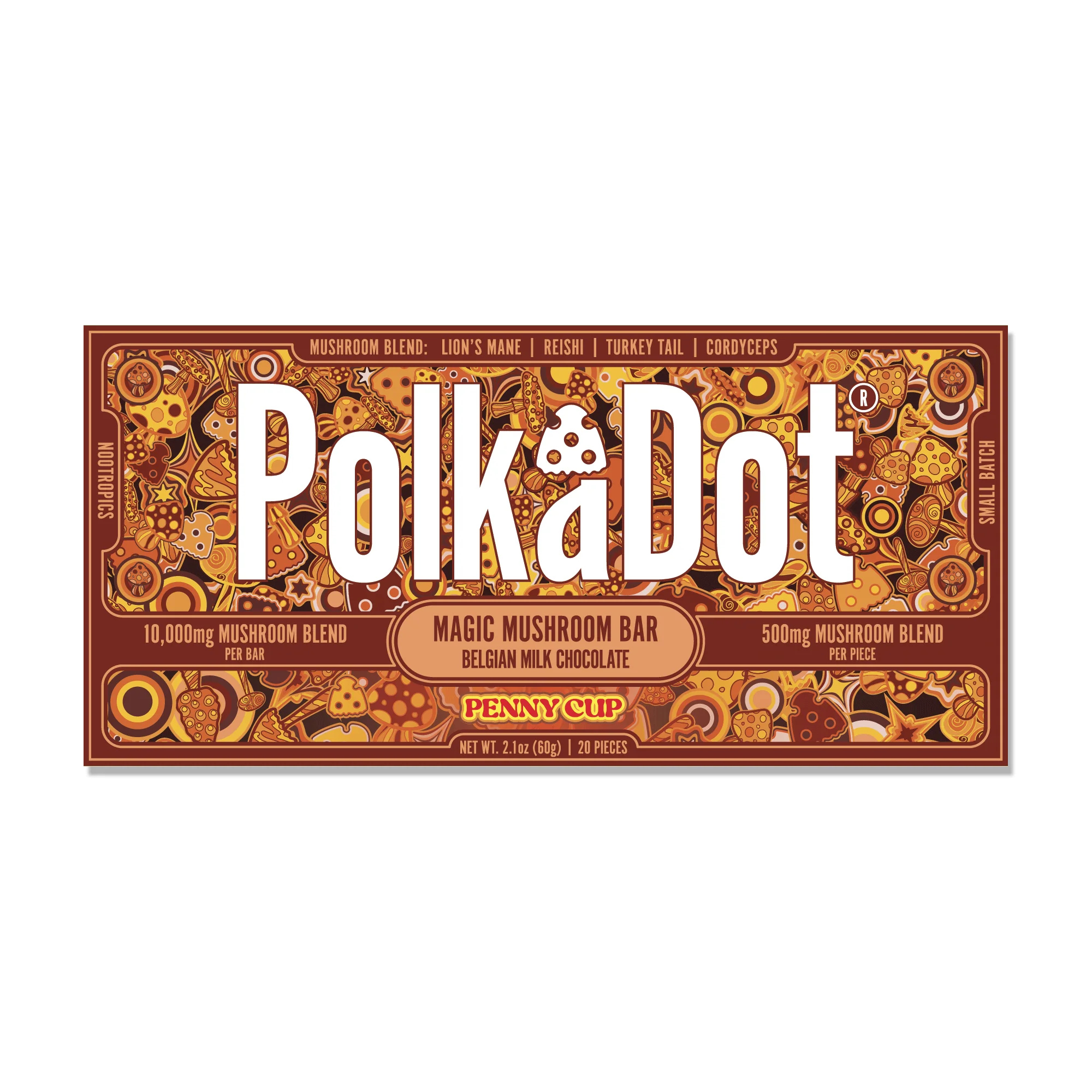 PolkaDot Mushroom Blend Chocolate Bar 500mg